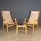 Mid-20thc Danish Beech Framed Chairs & Ottoman by Bruno Mathsson, 1978, Set of 3, Image 31
