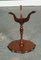 Vintage Green Leather Top Plant Wine Side Stand on Tripod Feet, 1960s, Image 11