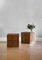 Bamboo Bedside Tables with Leather Bindings, Set of 2 3