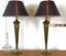 Empire Brass Table Lamps, 1970s, Set of 2 1