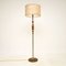 Lampadaire Vintage en Teck, Laiton & Poterie, 1960s 2