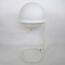 Space Age White Glass Globe Lamp in White Metal, Image 2