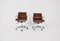 Cognacfarbene Ea 217 Soft Pad Chairs aus Leder von Charles & Ray Eames für ICF, 1970er, 2er Set 7