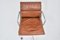 Cognacfarbene Ea 217 Soft Pad Chairs aus Leder von Charles & Ray Eames für ICF, 1970er, 2er Set 11