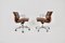 Cognacfarbene Ea 217 Soft Pad Chairs aus Leder von Charles & Ray Eames für ICF, 1970er, 2er Set 4
