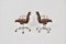 Cognacfarbene Ea 217 Soft Pad Chairs aus Leder von Charles & Ray Eames für ICF, 1970er, 2er Set 6