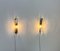 Lámparas de pared de vidrio y metal cromado de Veca, Italia, años 70. Juego de 2, Imagen 11