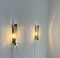 Wall Lamps in Glass and Chromed Metal from Veca, Italy, 1970s, Set of 2 3