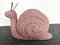 Italian Pink Rattan Snail Magazine Rack, 1970s 5