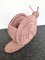 Italian Pink Rattan Snail Magazine Rack, 1970s, Image 9