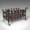 Vintage English Gothic Revival Iron Fire Basket, 1950s 1