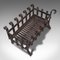 Vintage English Gothic Revival Iron Fire Basket, 1950s 6