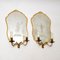 Antique French Gilt Wood Wall Sconces with Mirrors, Set of 2 8
