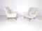 Fauteuils Blancs, 1950s, Set de 2 2