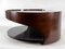 Mesa de centro Mid-Century moderna redonda de madera al estilo de Gio Colombo, Italia, años 70, Imagen 3