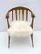 Mid-Century Italian Modern Sheepskin Curved Armchair, Italy, 1970s 3