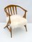 Mid-Century Italian Modern Sheepskin Curved Armchair, Italy, 1970s 1