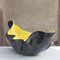 Large Black & Yellow Ceramic Bowl in Free Shape, France, 1950s, Image 2