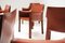Cab 413 Dining Chairs in Red Leather by Mario Bellini for Cassina, Set of 8, Image 9