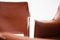 Cab 413 Esszimmerstühle aus rotem Leder von Mario Bellini für Cassina, 8 . Set 7