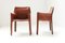 Cab 413 Dining Chairs in Red Leather by Mario Bellini for Cassina, Set of 8 1