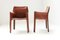 Cab 413 Dining Chairs in Red Leather by Mario Bellini for Cassina, Set of 8, Image 1
