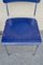 Industrial Blue Dining Chairs, 1970s, Set of 4 5