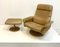 Vintage Buffalo Leather Ds-50 Executive Swivel Armchair and Ottoman from de Sede, 1970s, Set of 2 13