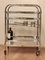 French Art Deco Chromed Bar Cart with Display Case, 1930s 7