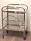 French Art Deco Chromed Bar Cart with Display Case, 1930s 1