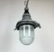 Lámpara colgante industrial gris, antigua URSS, años 60, Imagen 11