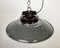 Industrial Grey Enamel Factory Hanging Lamp, 1960s 7