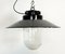 Industrial Grey Enamel Factory Hanging Lamp, 1960s, Image 8