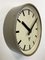 Reloj de pared de fábrica industrial gris de Pragotron, años 60, Imagen 3