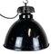 Lampe à Suspension Industrielle Bauhaus en Émail Noir de Elektrosvit, 1930s 1