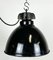 Lámpara colgante Bauhaus industrial esmaltada en negro de Elektrosvit, años 30, Imagen 5