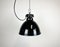 Industrial Bauhaus Black Enamel Pendant Lamp from Elektrosvit, 1930s 2