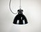 Industrial Bauhaus Black Enamel Pendant Lamp from Elektrosvit, 1930s, Image 2