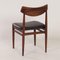 Rosewood Dining Chairs with New Black Leather, 1960s, Set of 4 10