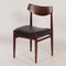 Rosewood Dining Chairs with New Black Leather, 1960s, Set of 4 9