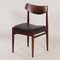 Rosewood Dining Chairs with New Black Leather, 1960s, Set of 4, Image 9