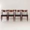Rosewood Dining Chairs with New Black Leather, 1960s, Set of 4, Image 2