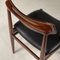 Rosewood Dining Chairs with New Black Leather, 1960s, Set of 4 12