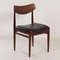 Rosewood Dining Chairs with New Black Leather, 1960s, Set of 4 8