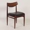 Rosewood Dining Chairs with New Black Leather, 1960s, Set of 4, Image 8
