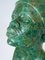 Escultura de cabeza de Malchite tallada, años 50, Imagen 3