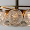 Globe Lights Wave Glass Chandelier attributed to Doria Leuchten, 1965 11