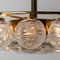 Lustre Globe Lights Wave en Verre attribué à Doria Leuchten, 1965 11