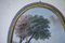 Countryside Scene, Late 1800s, Oval Tempera Painting, Framed 5