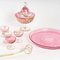 Servicio de cena de cristal rosa, siglo XIX, Imagen 4